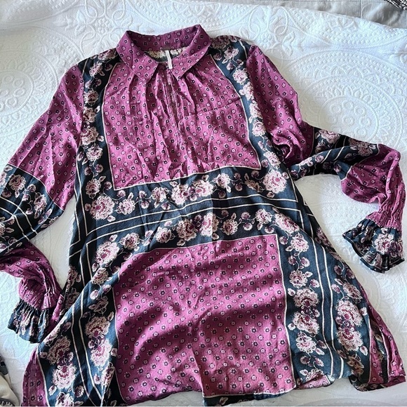 Free People Dobby Changing Times Tunic Brick Combo‎ - Picture 4 of 7